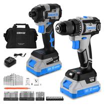Conjunto de Ferramentas Elétricas DEKOPRO 20V Furadeira e Parafusadeira de Impacto Brushless Conjunto de Ferramentas Elétricas DEKOPRO 20V Furadeira e Parafusadeira de Impacto Brushless