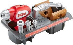 Conjunto de ferramentas Fisher-Price Drillin' Action com sons de 10 peças 3+ Conjunto de ferramentas Fisher-Price Drillin' Action com sons de 10 peças 3+