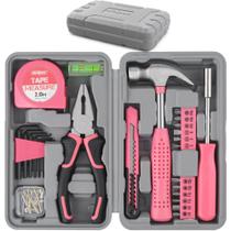 Conjunto de ferramentas Hi-Spec, 25 peças, rosa, kit de ferramentas DIY para mulheres Conjunto de ferramentas Hi-Spec, 25 peças, rosa, kit de ferramentas DIY para mulheres