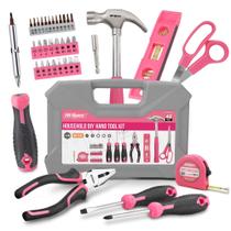 Conjunto de ferramentas Hi-Spec 42 peças rosa para uso doméstico para mulheres com estojo Conjunto de ferramentas Hi-Spec 42 peças rosa para uso doméstico para mulheres com estojo