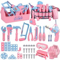 Conjunto de Ferramentas Infantil Magic4U 48 Peças - Com Furadeira Eletrônica e Fita Métrica