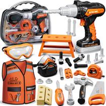 Conjunto de ferramentas KidBloom Toddler com furadeira de brinquedo para meninos de 3 anos Conjunto de ferramentas KidBloom Toddler com furadeira de brinquedo para meninos de 3 anos