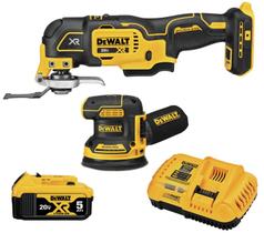 Conjunto de ferramentas: lixadeira orbital DEWALT 20V MAX e oscilante