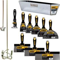 Conjunto de ferramentas manuais DEWALT Deluxe Stainless com facas de fita adesiva e massa de vidraceiro Conjunto de ferramentas manuais DEWALT Deluxe Stainless com facas de fita adesiva e massa de vidraceiro