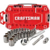 Conjunto de ferramentas mecânicas Craftsman 1/4 Drive SAE/Metric 24 peças