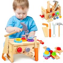 Conjunto de ferramentas Mgtfbg Kids Wooden 29 unidades com caixa de 2 a 6 anos Conjunto de ferramentas Mgtfbg Kids Wooden 29 unidades com caixa de 2 a 6 anos
