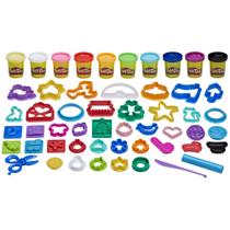 Conjunto de ferramentas natalinas Play-Doh com 43 acessórios e 10 cores
