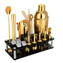Conjunto de Ferramentas para Bar KINGROW 23 Peças Kit de Coqueteleira Dourada Conjunto de Ferramentas para Bar KINGROW 23 Peças Kit de Coqueteleira Dourada
