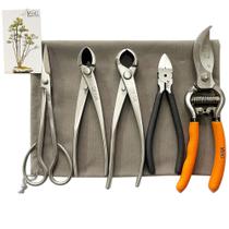 Conjunto de Ferramentas para Bonsai VOUIU com 5 Peças de Tesouras de Poda Conjunto de Ferramentas para Bonsai VOUIU com 5 Peças de Tesouras de Poda