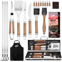 Conjunto de ferramentas para churrasco Kaluns Caixa de aço inoxidável de 21 peças Conjunto de ferramentas para churrasco Kaluns Caixa de aço inoxidável de 21 peças