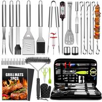 Conjunto de ferramentas para churrasco Taimasi 34 unidades de aço inoxidável 40 cm Heavy Duty Conjunto de ferramentas para churrasco Taimasi 34 unidades de aço inoxidável 40 cm Heavy Duty