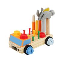 Conjunto de ferramentas para crianças Caixa de ferramentas de madeira Pretend Play com parafusos e pregos Conjunto de ferramentas para crianças Caixa de ferramentas de madeira Pretend Play com parafusos e pregos