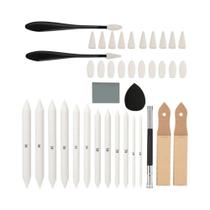 Conjunto De Ferramentas Para Desenho Artístico 22/38/39 Peças, Incluindo Esfuminhos, Raspadores De