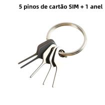Conjunto De Ferramentas Para Ejetar Cartão SIM 5 Peças: Agulha Chave Para Bandeja De Celular Conjunto De Ferramentas Para Ejetar Cartão SIM 5 Peças: Agulha Chave Para Bandeja De Celular