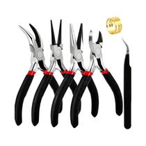 Conjunto De Ferramentas Para Fazer Joias Pretas 6 Peças Inclui 4 Alicates, Ferramenta Para Abrir
