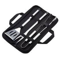 Conjunto de ferramentas para grelhar churrasco Amazon Basics em aço inoxidável de 4 peças Conjunto de ferramentas para grelhar churrasco Amazon Basics em aço inoxidável de 4 peças