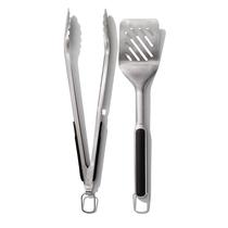 Conjunto de ferramentas para grelhar OXO Good Grips Tongs e Turner Black Conjunto de ferramentas para grelhar OXO Good Grips Tongs e Turner Black