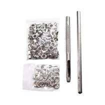 Conjunto De Ferramentas Para Instalação De Ilhós Metálicos 100 Conjuntos Para Cintos Roupas Sapatos