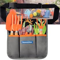 Conjunto de Ferramentas para Jardinagem Tramontina 8 Peças Tesoura de Poda Ancinho Pazinha Garfo