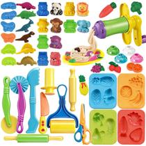 Conjunto de Ferramentas para Massinha QSKJJI 31 peças com Moldes de Espaguete Conjunto de Ferramentas para Massinha QSKJJI 31 peças com Moldes de Espaguete
