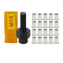 Conjunto de Ferramentas para Porcas de Rebite HIFESON M10 20 unidades em Aço Inoxidável Conjunto de Ferramentas para Porcas de Rebite HIFESON M10 20 unidades em Aço Inoxidável