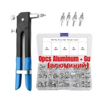 Conjunto De Ferramentas Para Rebitagem Com Rebites Roscados De Alumínio E Aço M3 M4 M5 M6 M8, 150