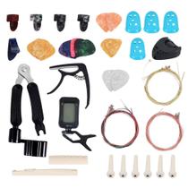 Conjunto de ferramentas para tocar guitarra Vbest life com conjunto de cordas e capo Conjunto de ferramentas para tocar guitarra Vbest life com conjunto de cordas e capo