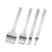 Conjunto De Ferramentas Perfuradoras De Couro Com Pontas De Diamante 4 Peças, Espaçamento De Dentes