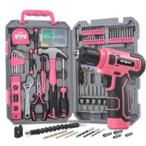 Conjunto de Ferramentas Recarregável Rosa com Furadeira Sem Fio 8V Hi-Spec Conjunto de Ferramentas Recarregável Rosa com Furadeira Sem Fio 8V Hi-Spec