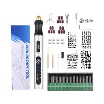 Conjunto De Ferramentas Rotativas USB Sem Fio, Mini Furadeira Sem Fio Para Escultura Em Madeira,