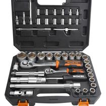 Conjunto de Ferramentas Soquetes 1/4” e 1/2” DE 45 Peças Wokin Tools Conjunto de Ferramentas Soquetes 1/4” e 1/2” DE 45 Peças Wokin Tools