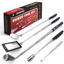 Conjunto de ferramentas SYMNTEM Telescoping Magnetic Pick com lanterna Conjunto de ferramentas SYMNTEM Telescoping Magnetic Pick com lanterna