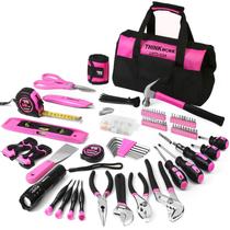 Conjunto de ferramentas THINKWORK LHTS-034 rosa 207 peças com bolsa de ferramentas