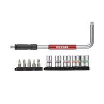 Conjunto de ferramentas VESSEL 2 Way-Speed L-Handle com 5 soquetes e 5 bits