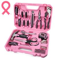 Conjunto de Ferramentas WORKPRO Rosa para Mulheres - 52 Peças com Caixa de Armazenamento