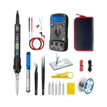 Conjunto De Ferro De Solda Digital 80W Com Display LEFAVOR, Temperatura 100-500 grausC, Interruptor C/F, Conjunto De Ferro De Solda Digital 80W Com Display LEFAVOR, Temperatura 100-500 grausC, Interruptor C/F,