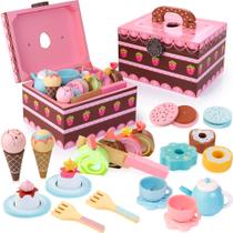 Conjunto de festa de chá WOODMAM Woodman, 30 unidades Princess Tea Time, 3 anos ou mais Conjunto de festa de chá WOODMAM Woodman, 30 unidades Princess Tea Time, 3 anos ou mais