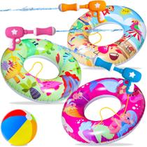 Conjunto de festa na piscina Parentswell inflável Pool Float, pacote com 7