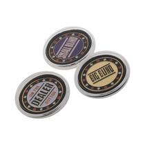 Conjunto De Fichas De Poker Com Protetor De Moeda Metálico E Botão Para Baralho Conjunto De Fichas De Poker Com Protetor De Moeda Metálico E Botão Para Baralho