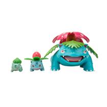 Conjunto de Figuras - Bulbasaur - Ivysaur - Venusaur - Multipack Evolução Pokémon - Sunny