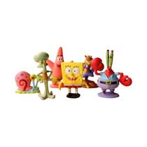 Conjunto De Figuras De Ação Bob Esponja 6 Peças 5,6 Cm Mini Bonecas Para Crianças Presentes De