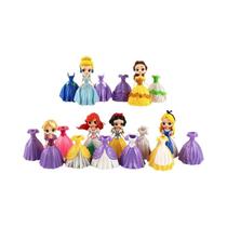 Conjunto De Figuras De Ação De Princesa 24 Peças Cinderela Belle Alice Branca De Neve Ariel Rapunzel