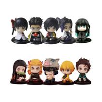 Conjunto De Figuras De Ação Demon Slayer 5 Estilos Tanjiro Inosuke Zenitsu Versão Q Boneco Fantasma