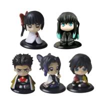 Conjunto De Figuras De Ação Do Anime Demon Slayer Tanjiro Inosuke Zenitsu Modelo De Brinquedo Em