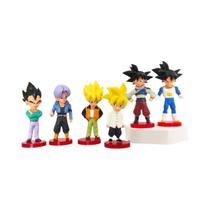 Conjunto De Figuras De Ação Dragon Ball Z Super Saiyan Goku Vegeta Broly Piccolo Majin Buu 6 Peças