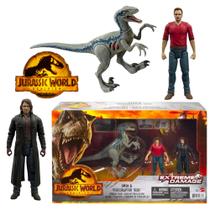 Conjunto de Figuras de Ação Jurassic World Dominion Owen & Velociraptor Blue Conjunto de Figuras de Ação Jurassic World Dominion Owen & Velociraptor Blue