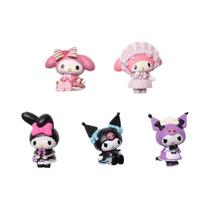 Conjunto De Figuras De Ação Kawaii Sanrio Anime 5 Peças Bonecas Cute Kuromi Mymelody Cinnamorol Conjunto De Figuras De Ação Kawaii Sanrio Anime 5 Peças Bonecas Cute Kuromi Mymelody Cinnamorol