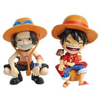 Conjunto De Figuras De Ação ONE PIECE 5 Peças Luffy Zoro Sanji Ace Yamato PVC Presente De
