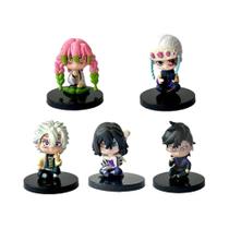 Conjunto De Figuras De Ação Tanjiro Nidouzi Inosuke Zenitsu Demon Slayer 10 Peças Versão Q Brinquedo