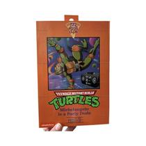 Conjunto De Figuras De Ação Tartarugas Ninja Mutantes Adolescentes 4 Peças NECA Leonardo Lidera as